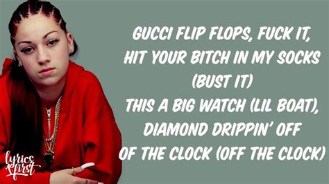 testo gucci flip flop traduzione|Bhad Bhabie Gucci Flip Flops translation of lyrics.